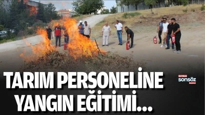 Tarım personeline yangın eğitimi&hellip;