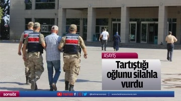 Tartıştığı oğlunu silahla vurdu