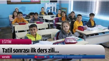 Tatil sonrası ilk ders zili&hellip;