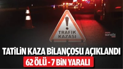 Tatilin trafik kazası bilan&ccedil;osu a&ccedil;ıklandı