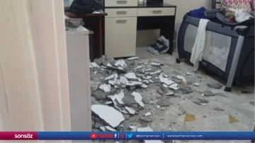 Tavanın kısmen &ccedil;&ouml;kmesi sonucu 2 kişi yaralandı
