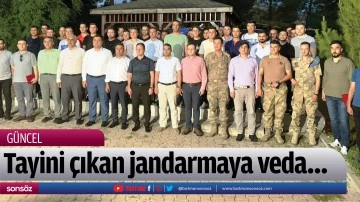 Tayini &ccedil;ıkan jandarmaya veda&hellip;