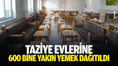 Taziye evlerine 600 bine yakın yemek dağıtıldı