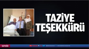 Taziye teşekk&uuml;r&uuml;