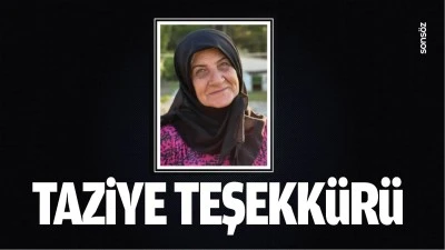 TAZİYE TEŞEKK&Uuml;R&Uuml;