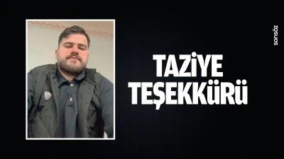 Taziye teşekk&uuml;r&uuml;
