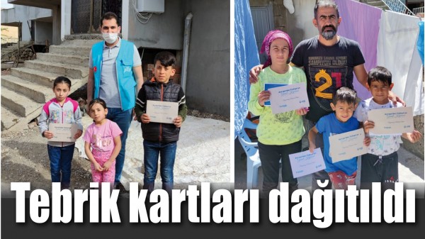 TEBRİK KARTLARI DAĞITILDI