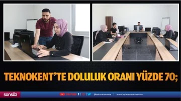 Teknokent'te doluluk oranı y&uuml;zde 70;