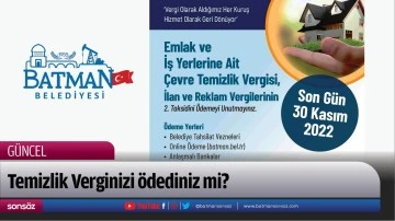 Temizlik Verginizi &ouml;dediniz mi?