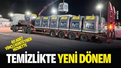 Temizlikte yeni d&ouml;nem: 40 adet vin&ccedil;li konteyner hizmette