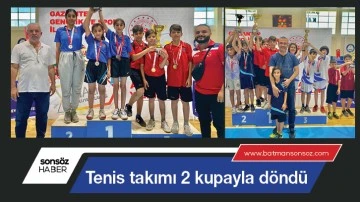 Tenis takımı 2 kupayla d&ouml;nd&uuml;