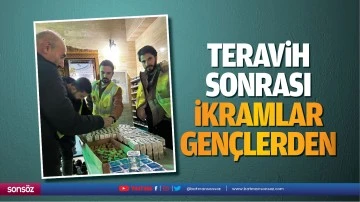 Teravih sonrası ikramlar, gen&ccedil;lerden&hellip;