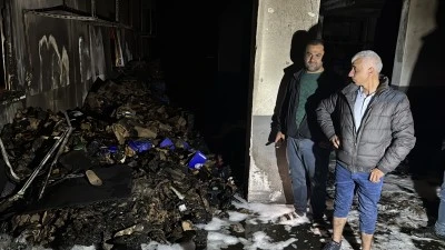 Terlik fabrikasında &ccedil;ıkan yangın s&ouml;nd&uuml;r&uuml;ld&uuml;