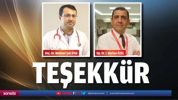 TEŞEKK&Uuml;R