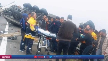 Tır ile minib&uuml;s &ccedil;arpıştı, 1 kişi yaralandı