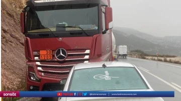 Tır ile otomobil &ccedil;arpıştı, 1 yaralı