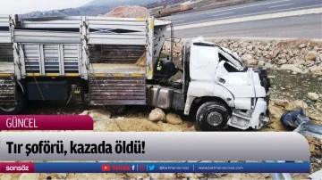 Tır şof&ouml;r&uuml;, kazada &ouml;ld&uuml;!