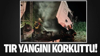 Tır yangını korkuttu!