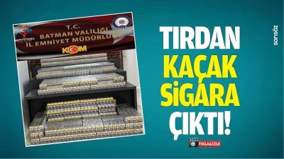 Tırdan ka&ccedil;ak sigara &ccedil;ıktı!