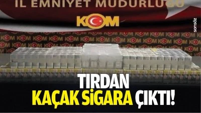 Tırdan ka&ccedil;ak sigara &ccedil;ıktı!