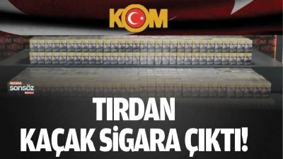 Tırdan ka&ccedil;ak sigara &ccedil;ıktı!