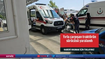 Tırla &ccedil;arpışan trakt&ouml;r&uuml;n s&uuml;r&uuml;c&uuml;s&uuml; yaralandı