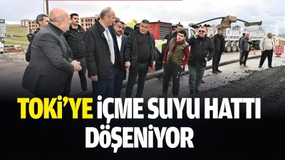 TOKİ&rsquo;ye i&ccedil;me suyu hattı d&ouml;şeniyor