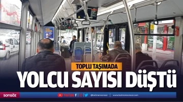 Toplu taşımada yolcu sayısı d&uuml;şt&uuml;