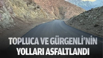 Topluca ve G&uuml;rgenli&rsquo;nin yolları asfaltlandı
