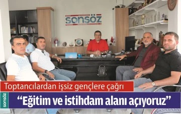TOPTANCILARDAN İŞSİZ GEN&Ccedil;LERE &Ccedil;AĞRI