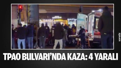 TPAO Bulvarı&rsquo;nda kaza: 4 yaralı