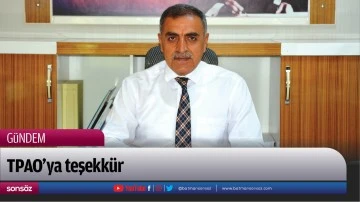 TPAO&rsquo;ya teşekk&uuml;r