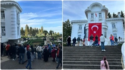 Trabzon'daki Atat&uuml;rk K&ouml;şk&uuml;'n&uuml; binlerce kişi ziyaret etti