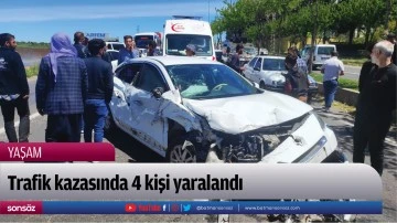 Trafik kazasında 4 kişi yaralandı