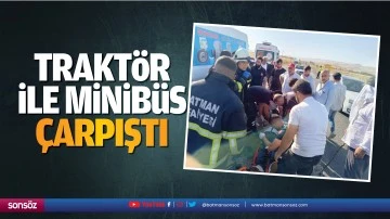 Trakt&ouml;r ile minib&uuml;s &ccedil;arpıştı