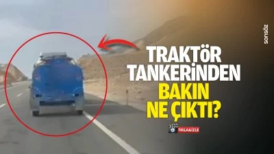 Trakt&ouml;r tankerinden bakın ne &ccedil;ıktı?