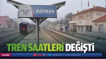 Tren saatleri değişti