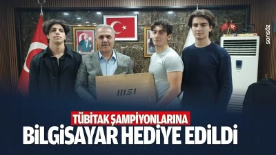 T&Uuml;BİTAK şampiyonlarına bilgisayar hediye edildi