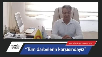 &ldquo;T&uuml;m darbelerin karşısındayız&rdquo;
