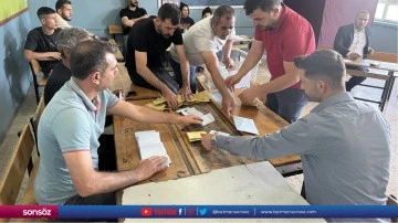 Tunceli'nin Akpazar beldesinde oy sayımına başlandı