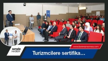 Turizmcilere sertifika&hellip;