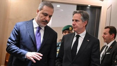 T&uuml;rkiye Dışişleri Bakanı Fidan, ABD'li Mevkidaşı Blinken ile G&ouml;r&uuml;şt&uuml;