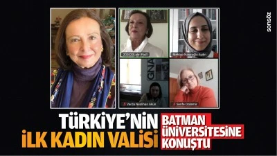 T&uuml;rkiye&rsquo;nin ilk kadın valisi, Batman &Uuml;niversitesine konuştu