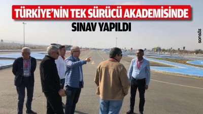T&uuml;rkiye&rsquo;nin tek s&uuml;r&uuml;c&uuml; akademisinde sınav yapıldı