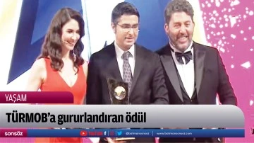 T&Uuml;RMOB&rsquo;a gururlandıran &ouml;d&uuml;l