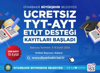 TYT-AYT&rsquo;ye hazırlanan &ouml;ğrencilere &uuml;cretsiz et&uuml;t desteği verilecek