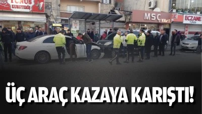&Uuml;&ccedil; ara&ccedil; kazaya karıştı!