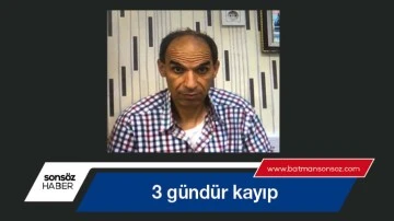 &Uuml;&ccedil; g&uuml;nd&uuml;r kayıp