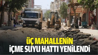 &Uuml;&ccedil; mahallenin i&ccedil;me suyu hattı yenilendi