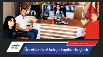 &Uuml;cretsiz &ouml;zel koleje kayıtlar başladı
